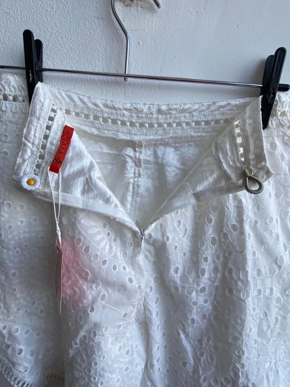 Short branco de bordado - Foto 2