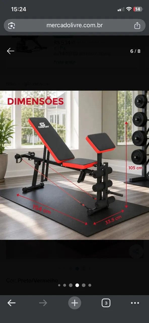 Cadeira extensora e banco reclinável