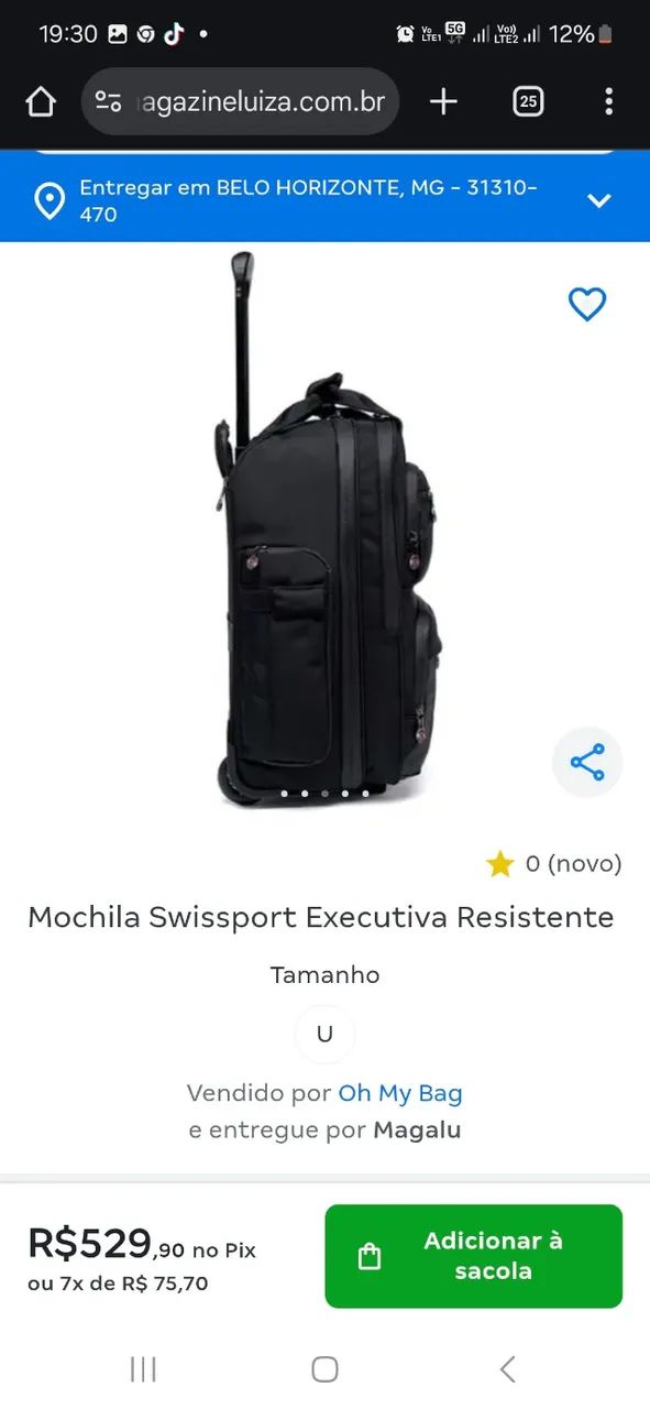 Mochila escolar Swissport (nova) - Foto 3