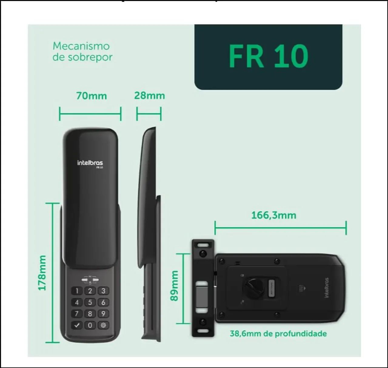 Fechadura Intelbras FR10 Nova - Foto 2