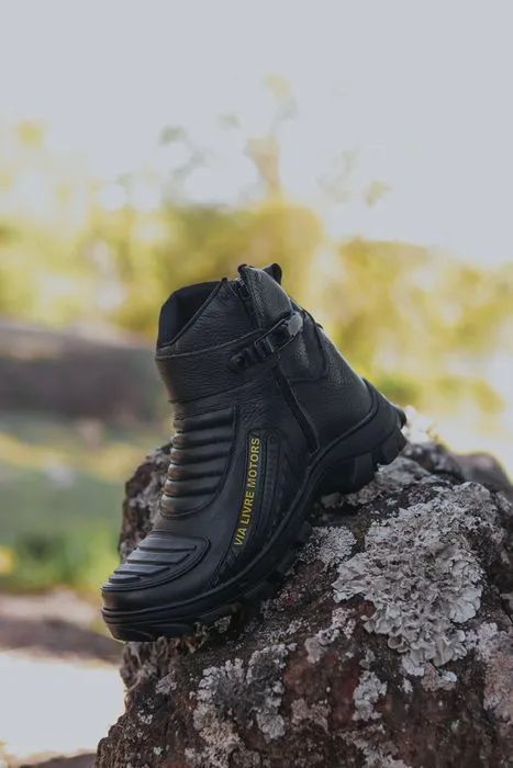 Bota para  Motociclista em Couro - Foto 3