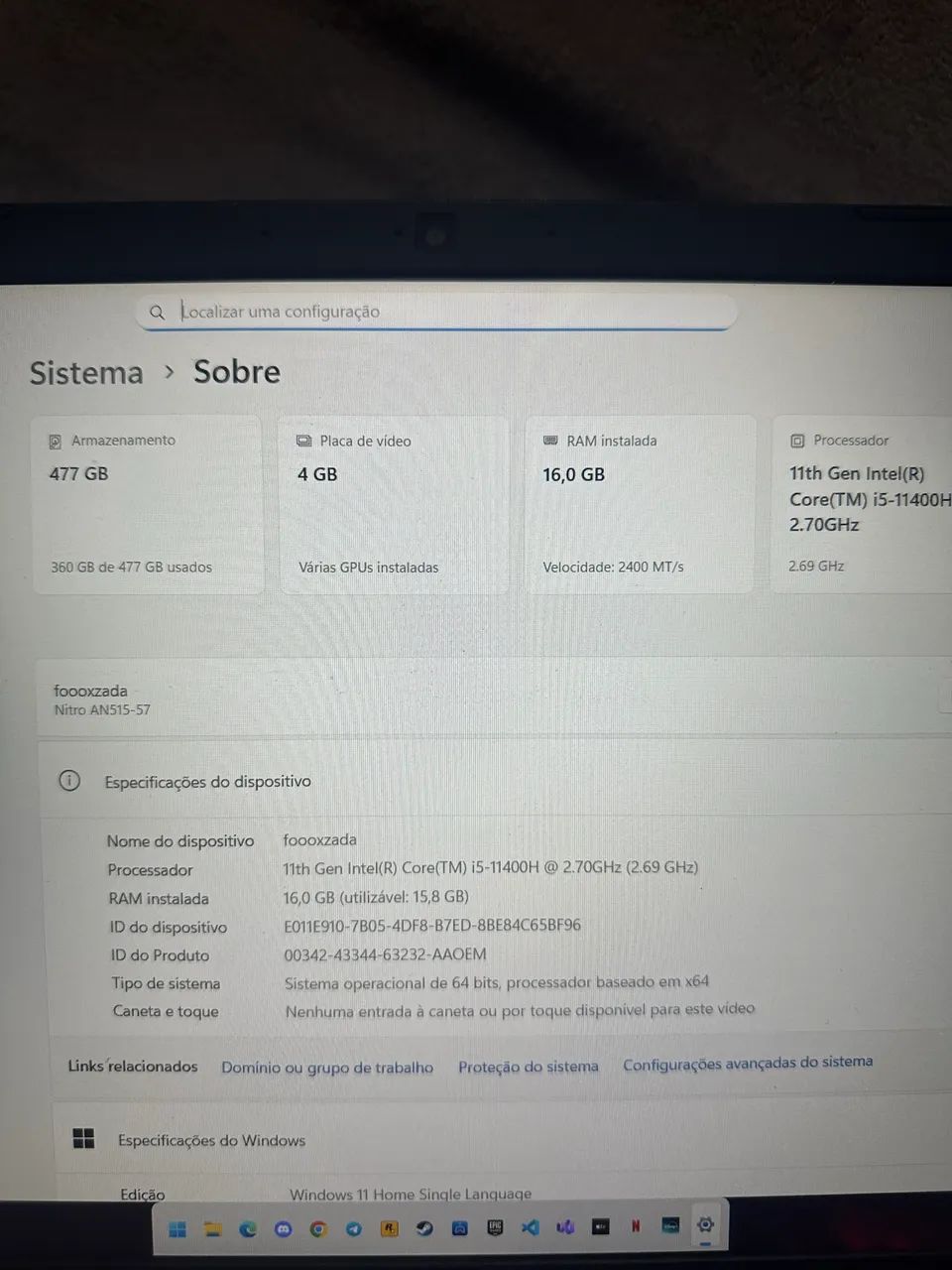Notebook Gamer 144Hz - Foto 4