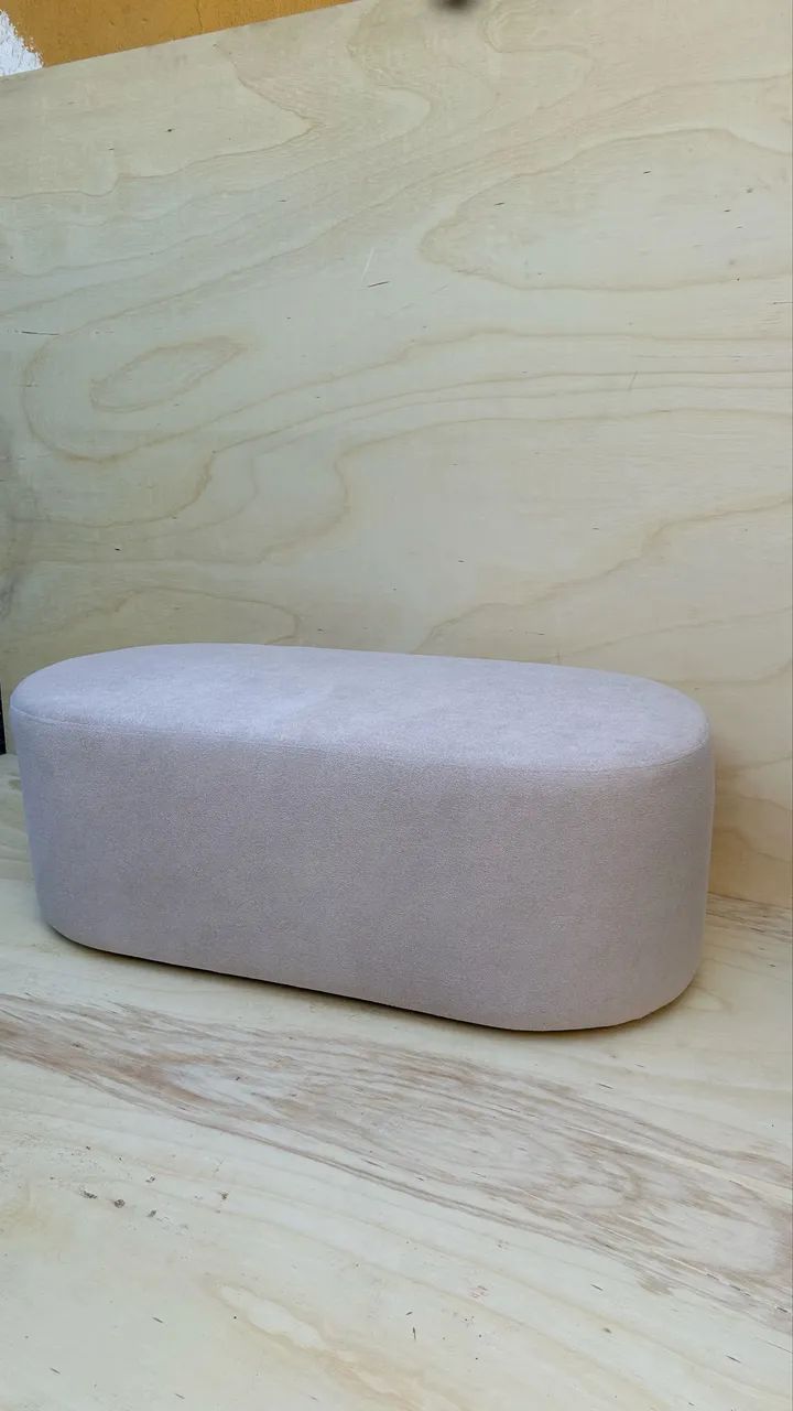 Puff Orgânico Oval Estofado Moderno - Pronta Entrega e Encomenda