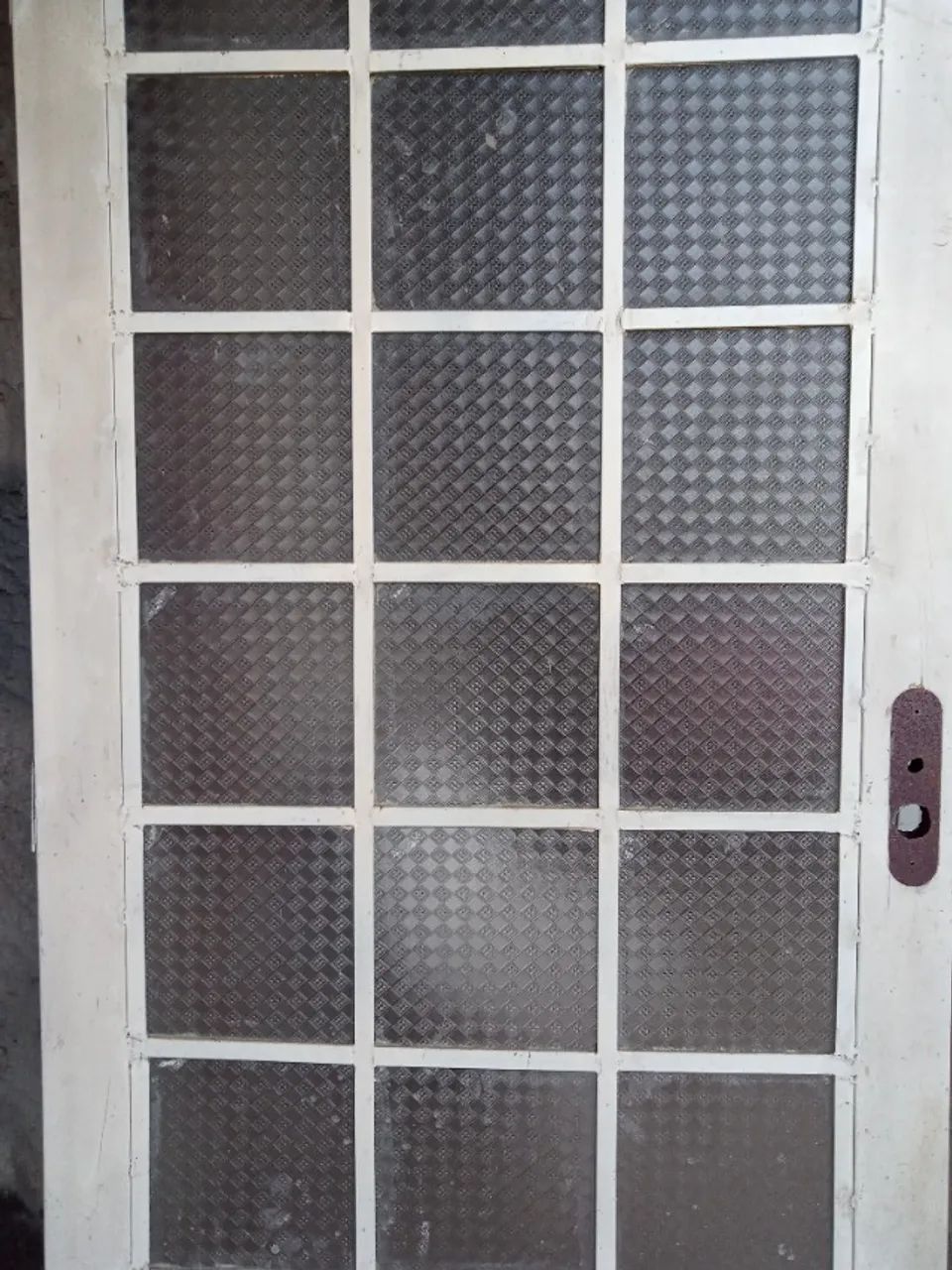 Porta de ferro com vidros - usada - Foto 2