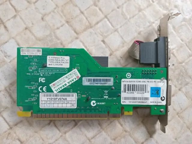 Placa de Video 512Mb NVidia GeForce 8400GS, apenas 80,00 - Placas