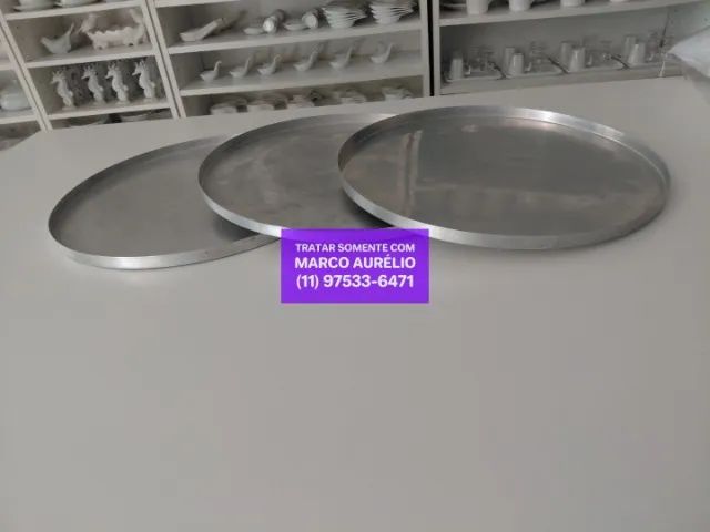 3x Formas para Pizza em Alumínio 40CM - R$ 50 o Kit - Foto 2