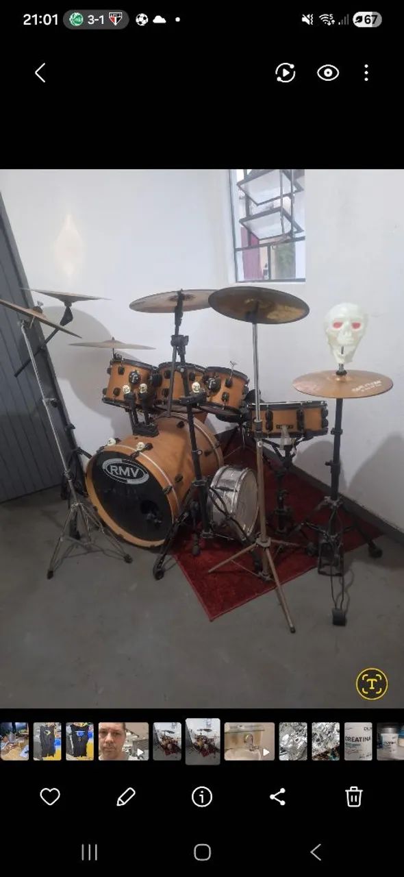 Bateria RMV Road Up 3 Tons com pratos - Foto 5