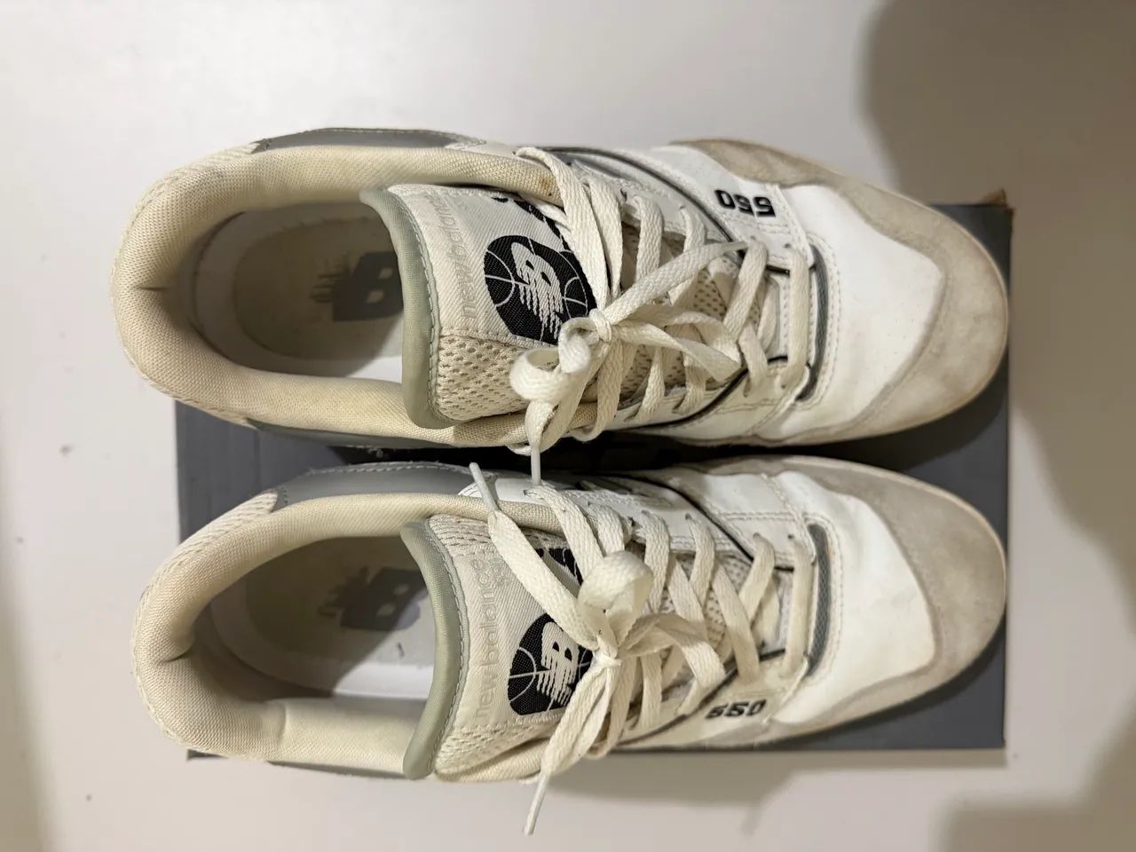 Tênis NB 550 white + slate grey - Foto 3