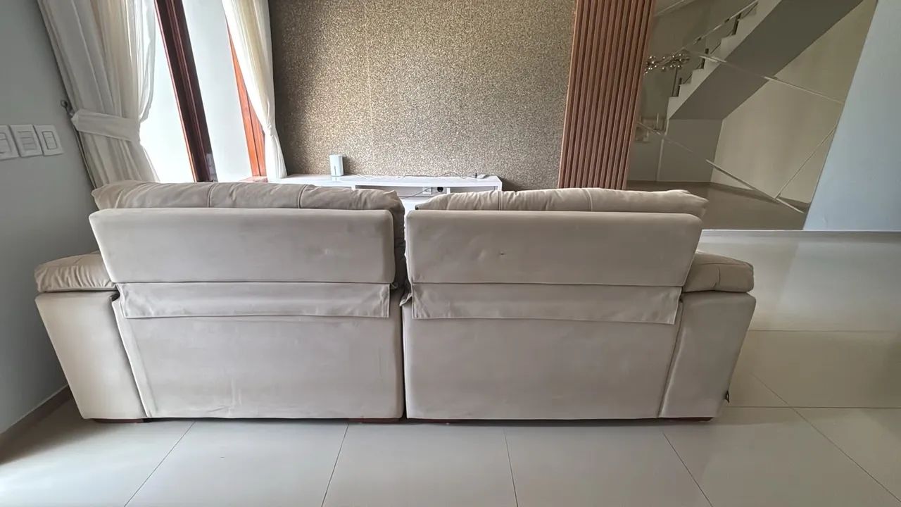 Sofá retrátil e reclinável - Bom estado - Foto 2