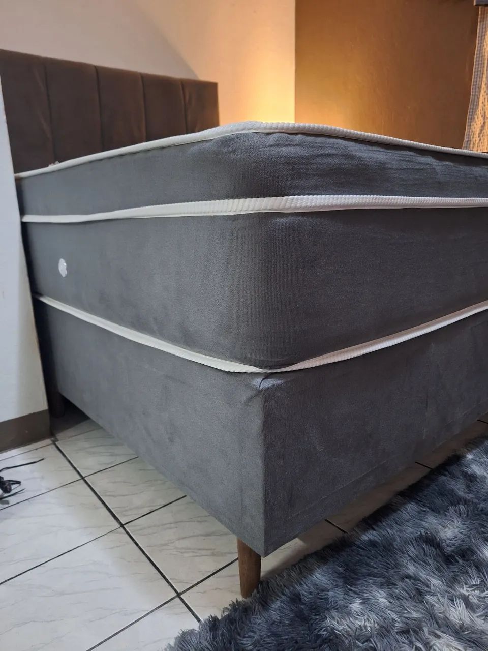 Colchão+ cama box + cabeceira  - Foto 4