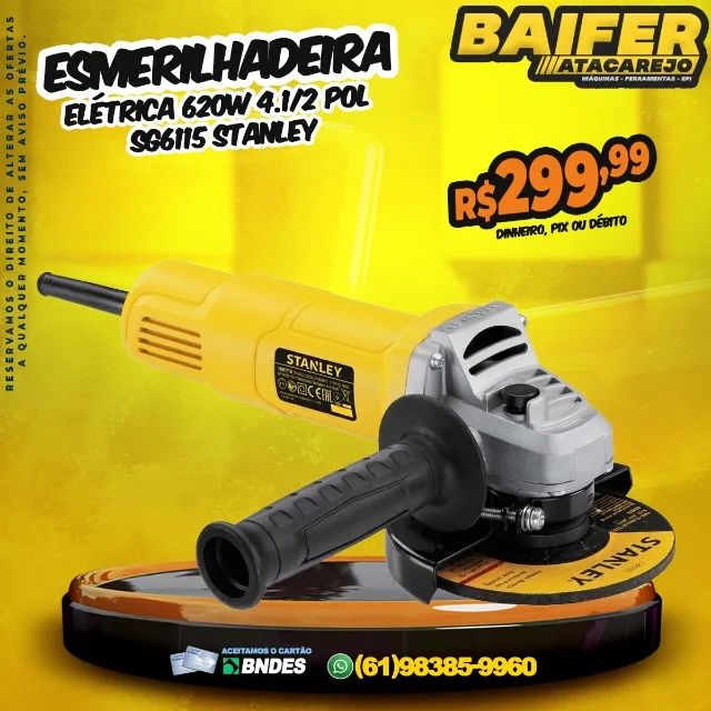 Esmerilhadeira 620w 4.1/2 Pol Sg6115 Stanley