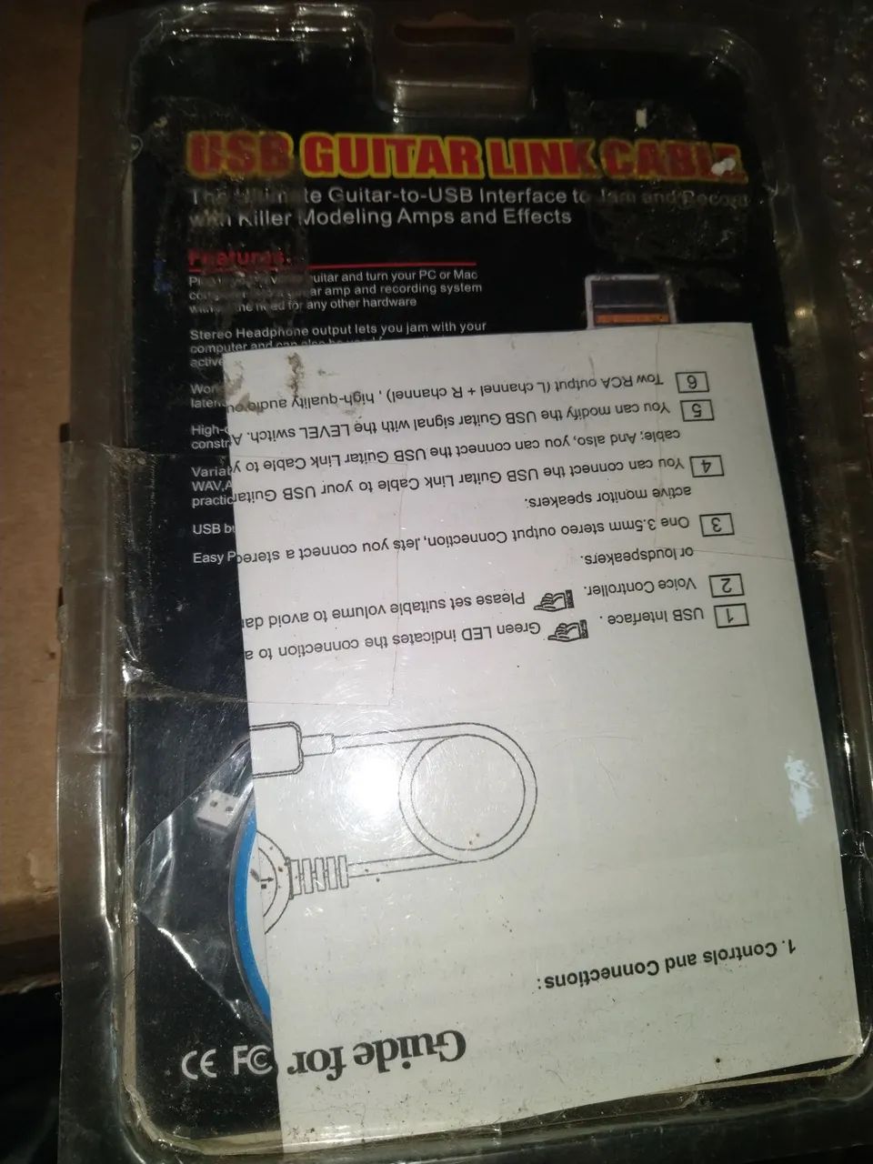 Guitar link cable USB placa audio amplitube guitarra - Foto 2