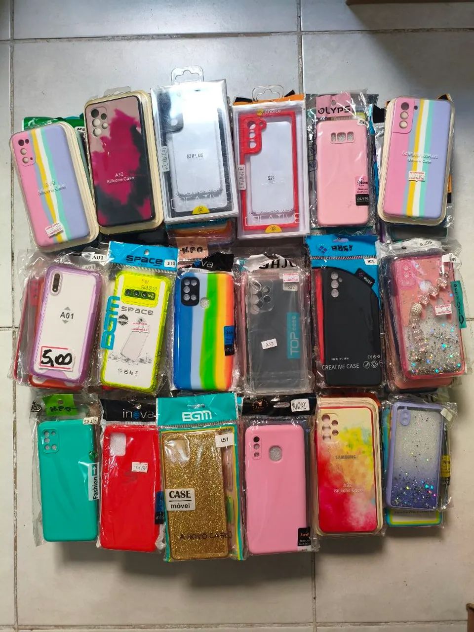 Lote de capinhas - Samsung / iPhone / Xiaomi / Motorola