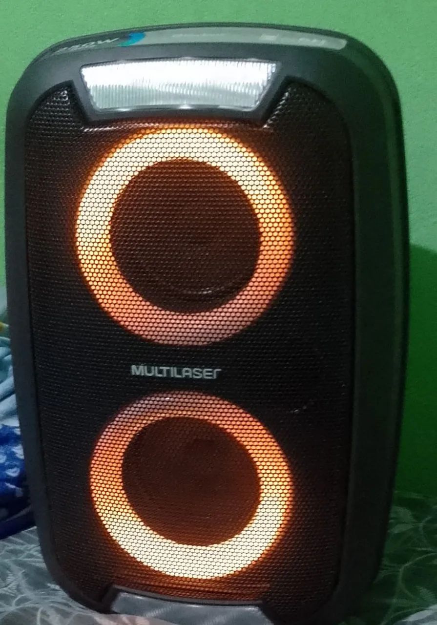 Caixa de som pequena marca Multilaser nova