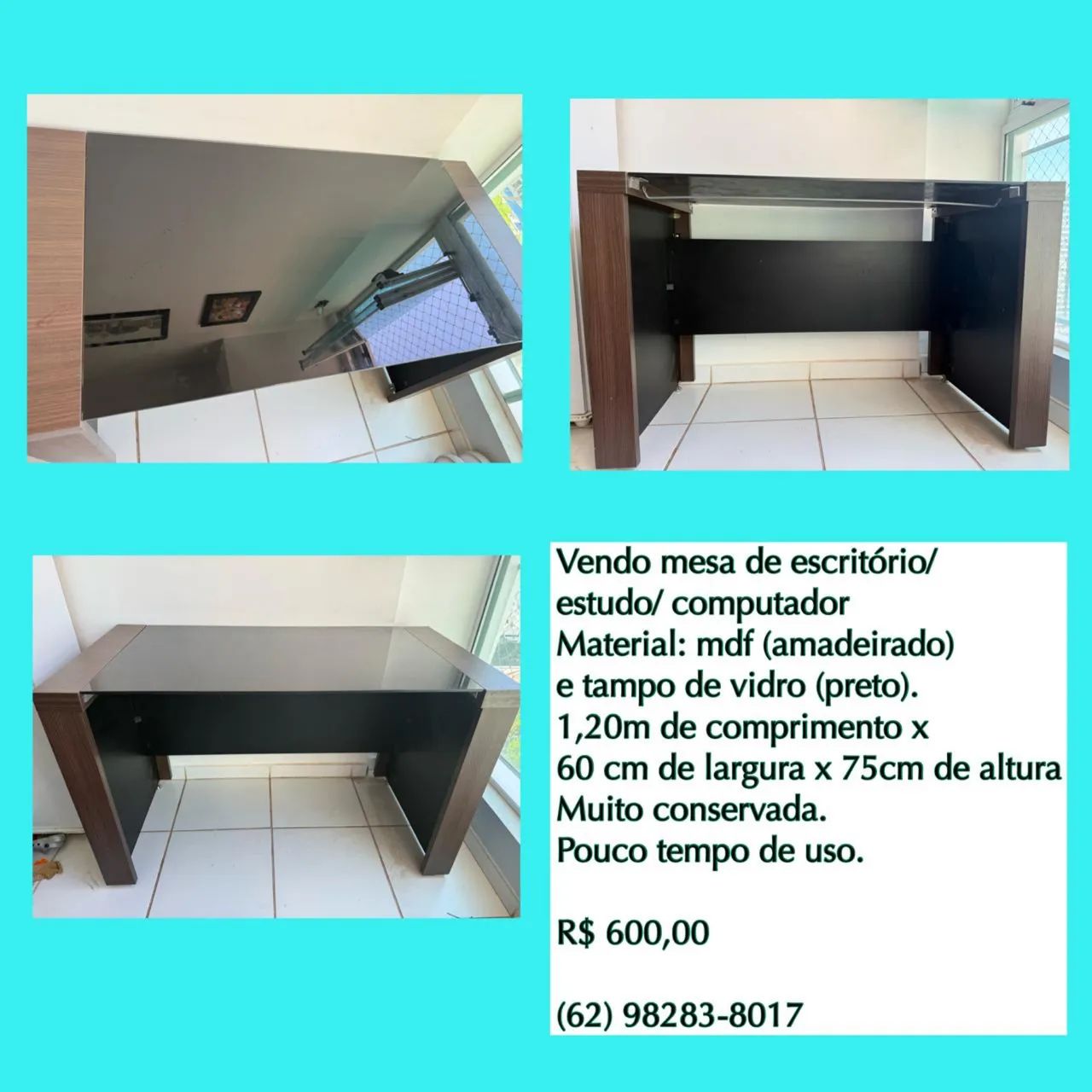 Mesa de escritório + Cadeira giratória.  - Foto 2