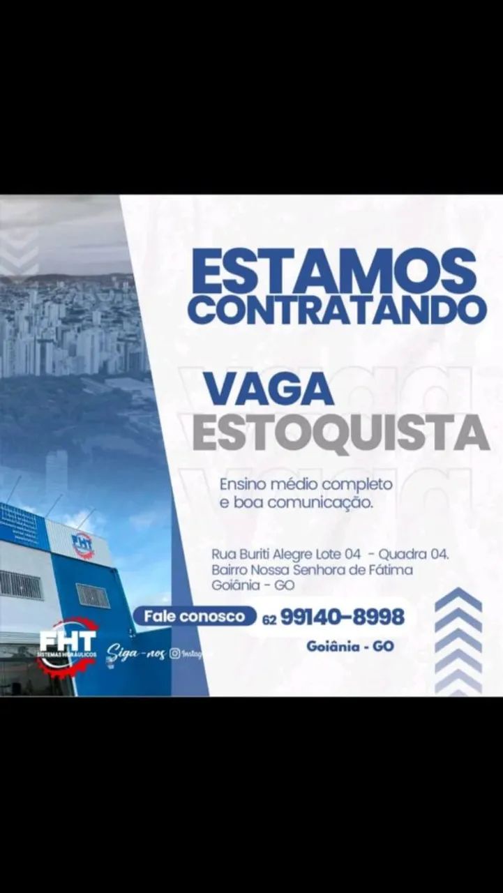 Vaga para Estoquista!