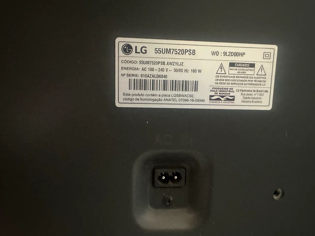 Vendo peças dessa  Tv  LG smart 55 polegadas 4k