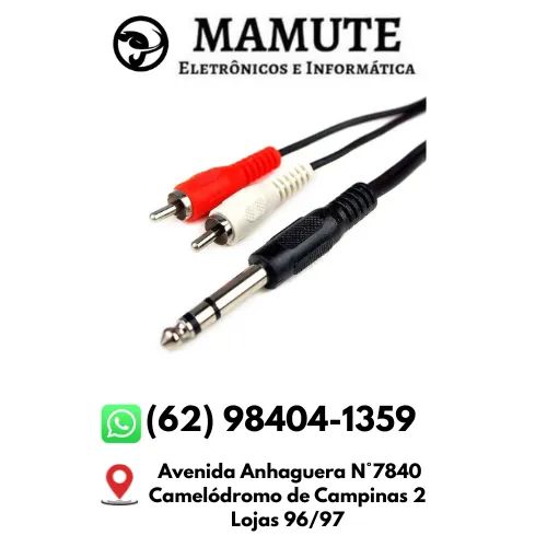 Cabo De Áudio P10 X 2 RCA 1,5m