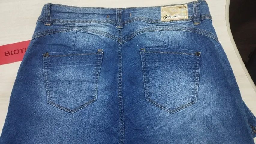 Calça Jeans Feminina Plus Size Biotipo Tam. 50 - Foto 4