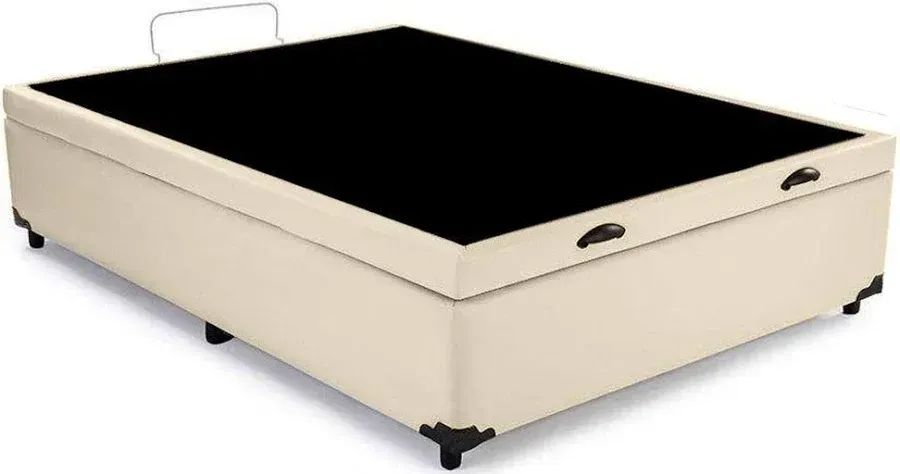 Cama Base Box Baú Viúva Branco Areia - Foto 2
