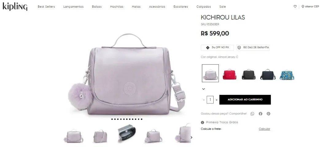 Lancheira Kipling original - Foto 5