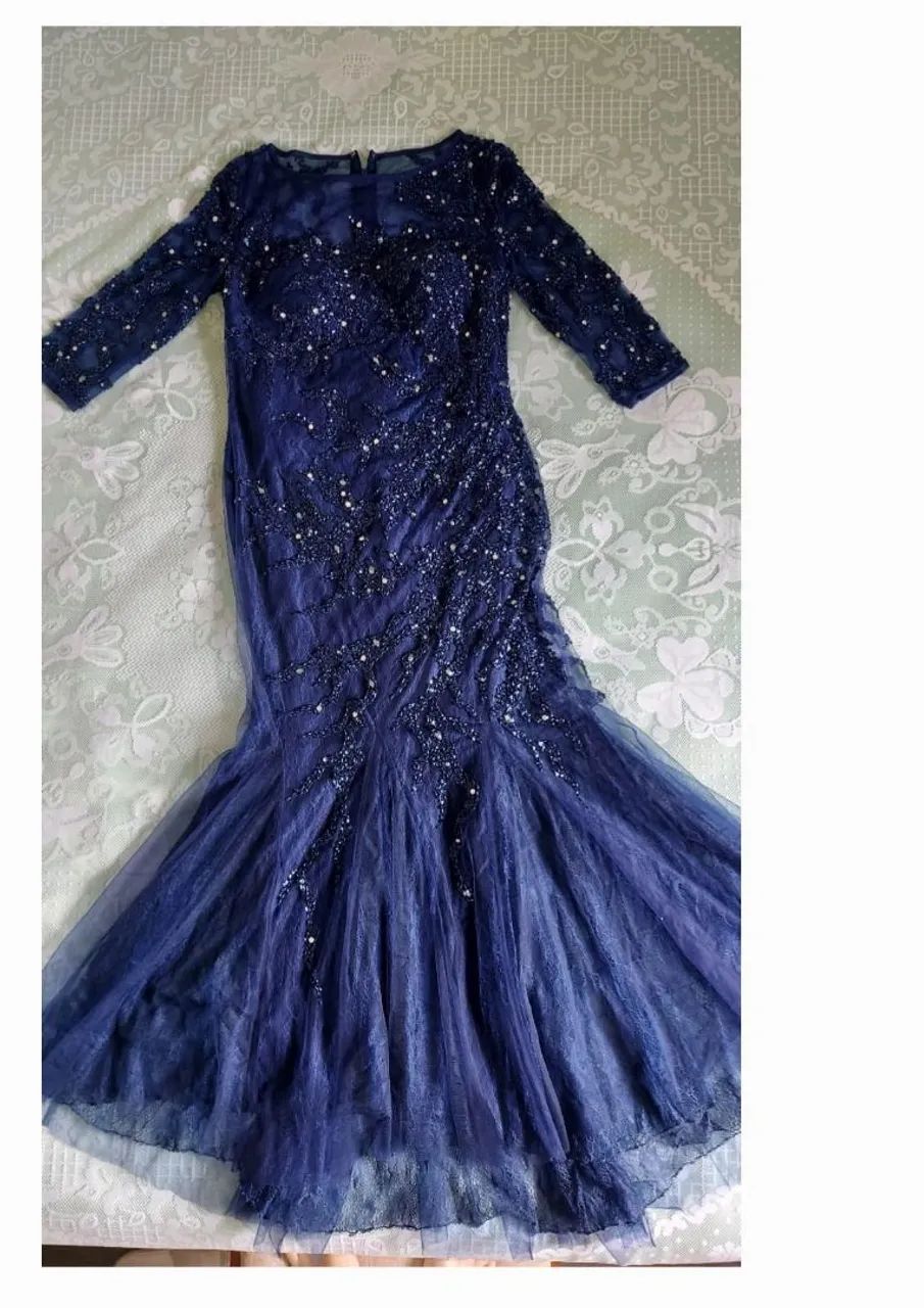 Vestido festa azul 