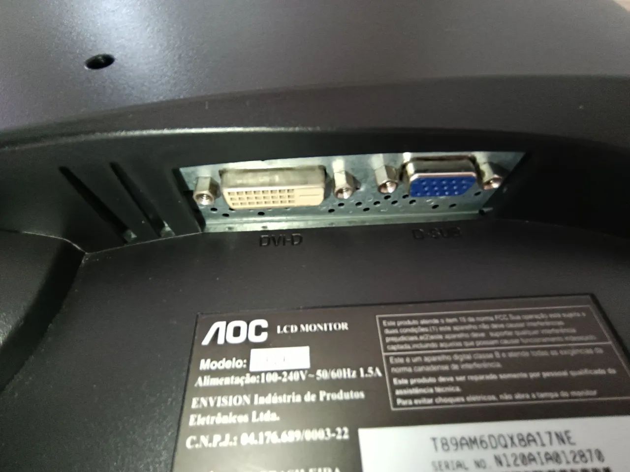 Monitor LCD AOC (modelo F19L) - 19 polegadas - Usado - Foto 3