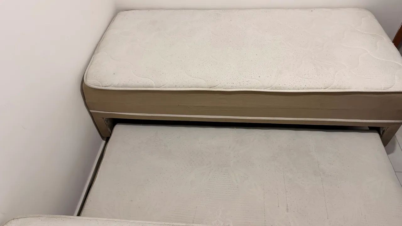 Cama box Solteiro com auxiliar seminova  - Foto 2