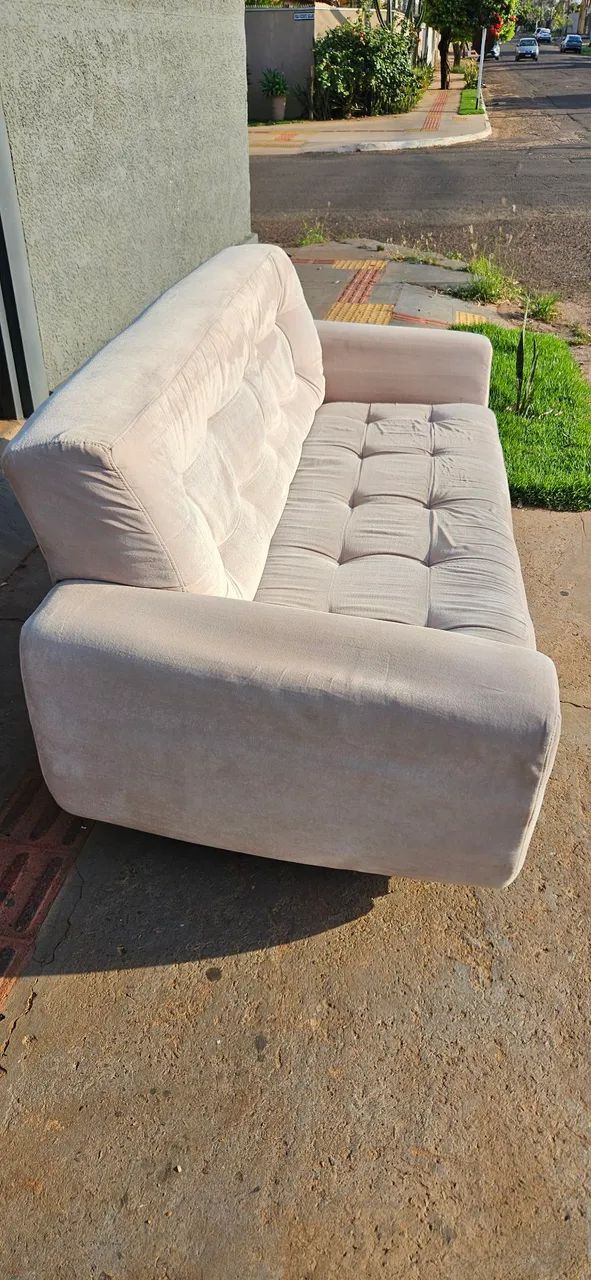 Vende - Se Sofá 3 Lugares Feito Higienização E Lavagem A Seco! - Foto 3