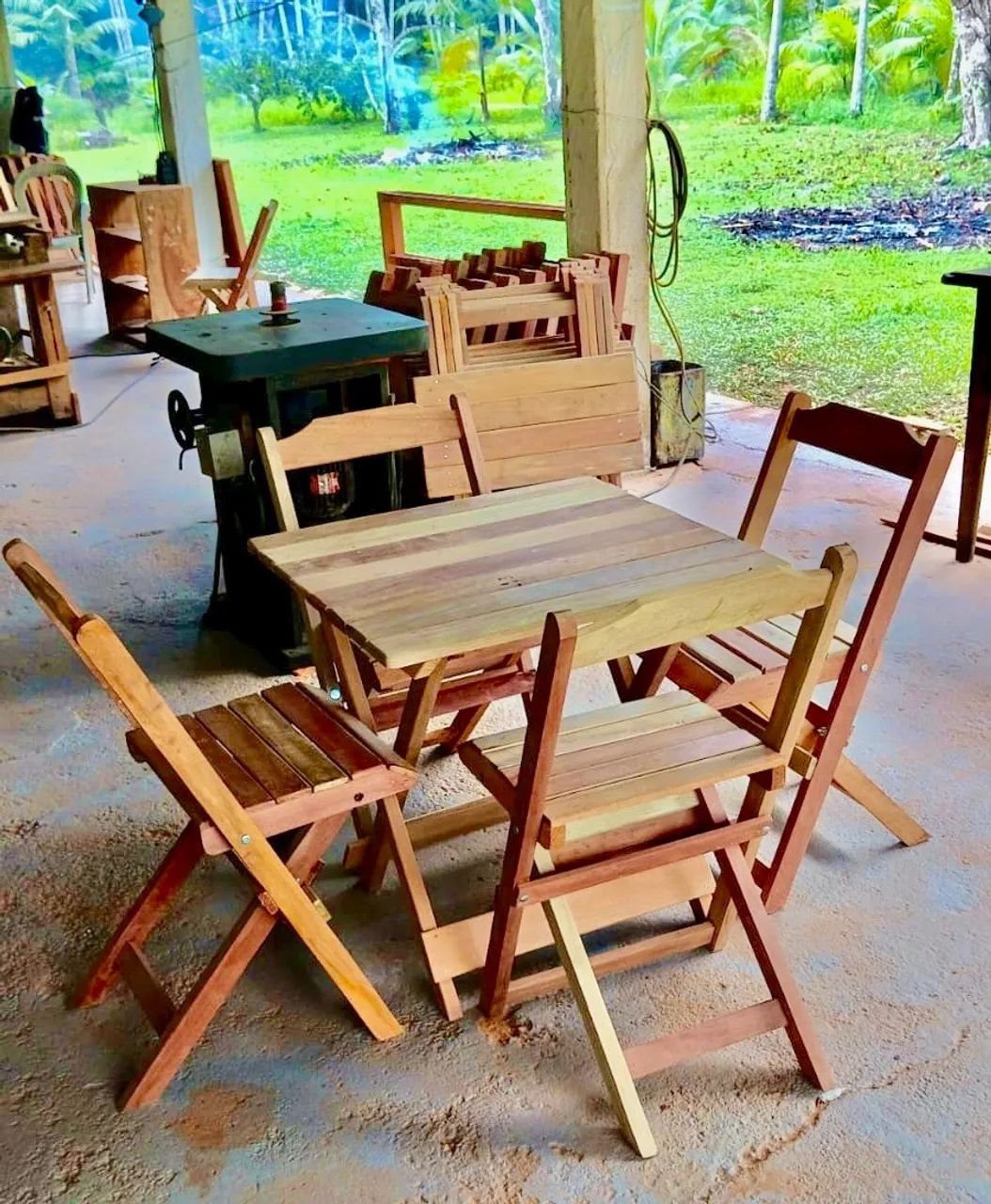 Jogo de mesa e cadeira dobrável LIXADO - Foto 6