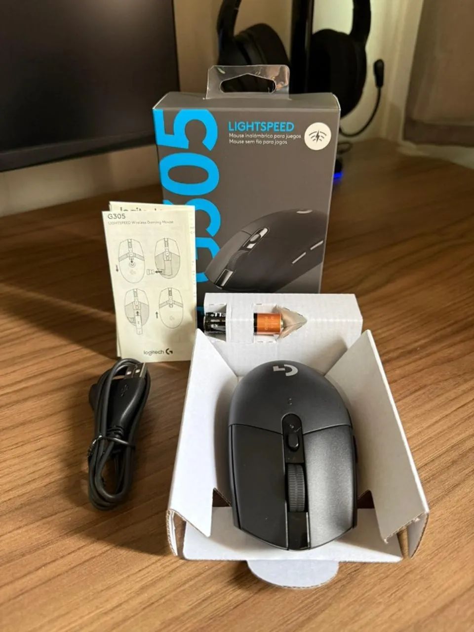 Mouse Logitech G305 Lightspeed Wireless (Novo) - Foto 3