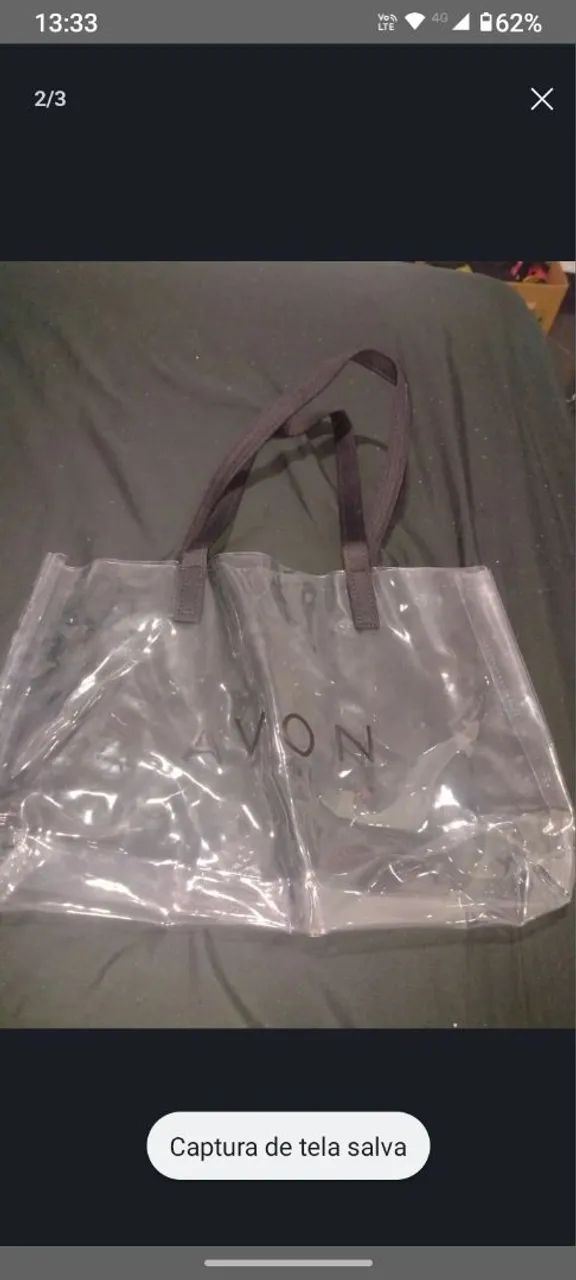 Bolsa de praia transparente da Avon  - Foto 2