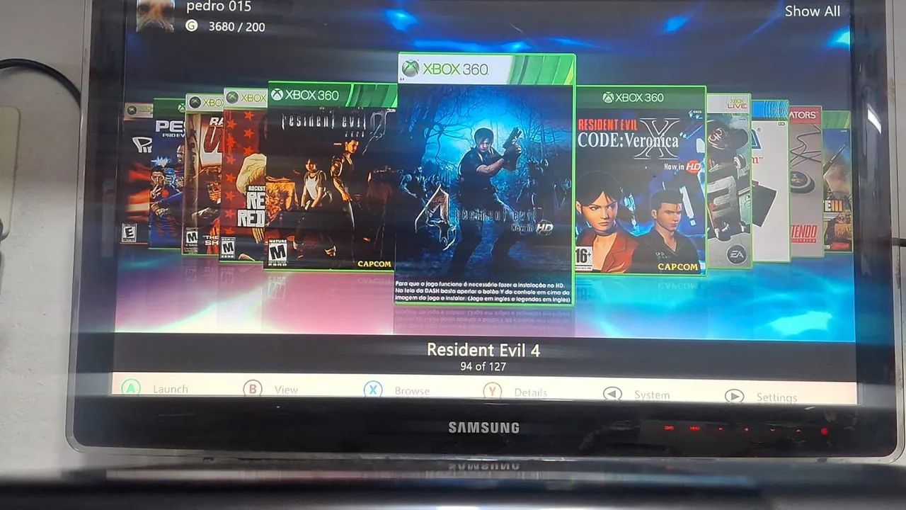 Xbox 360 super slim com HD 320 lotado jogo - Foto 2