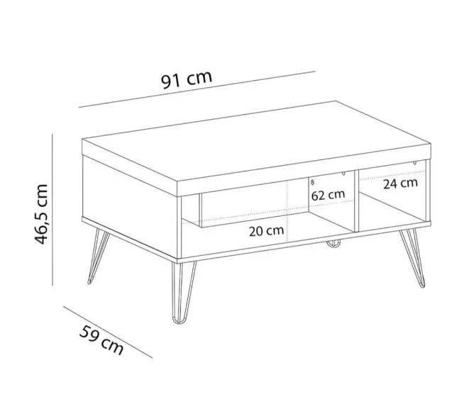 Promoção Mesa de Centro Marrom - 6/8/26   - Foto 2