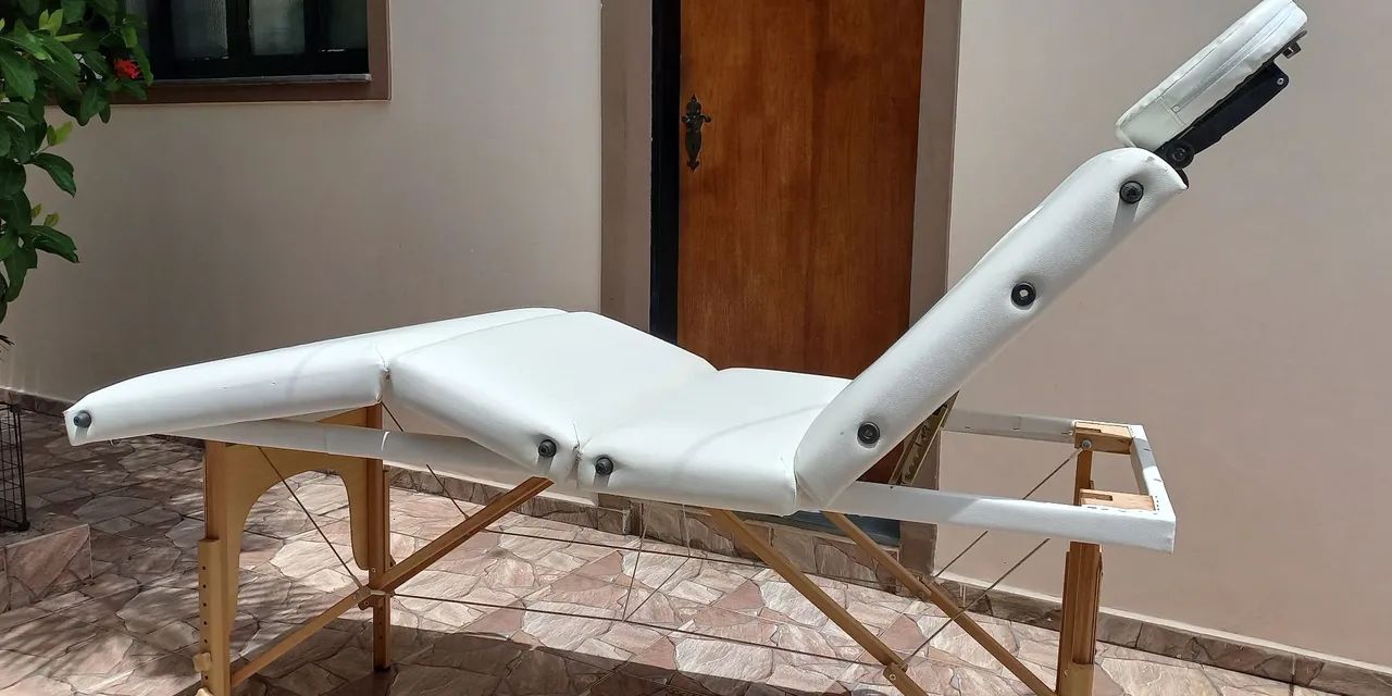 Maca de Massagem / Fisioterapia / Estética - Divã Reclinável Dobrável Maleta 1,87 x 70 - Foto 3