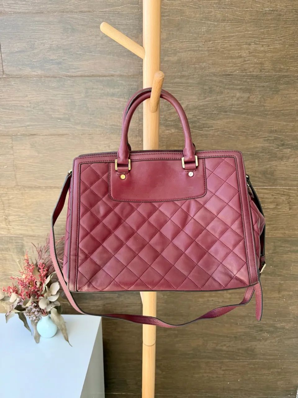 bolsa original michael kors matelassê marsala - Foto 2