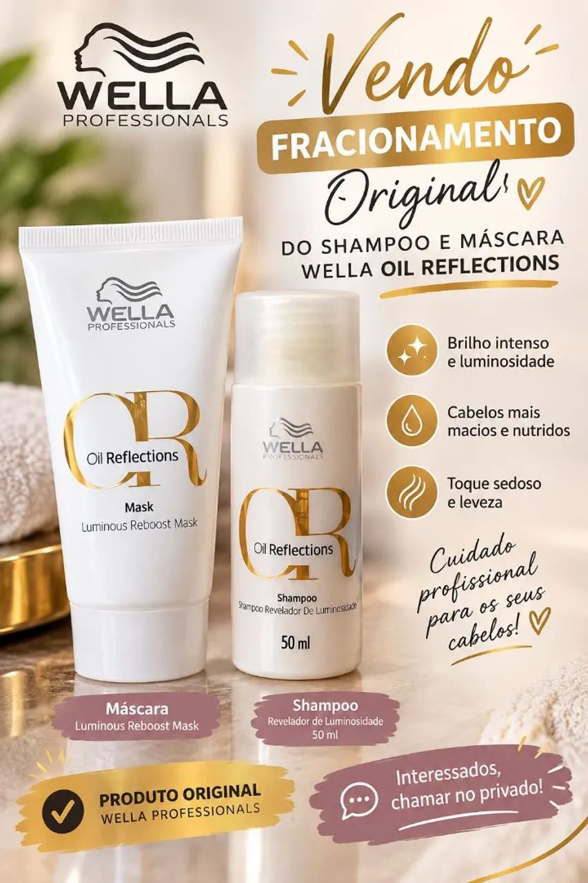 Shampoo e máscara wella oil reflections  - Foto 2