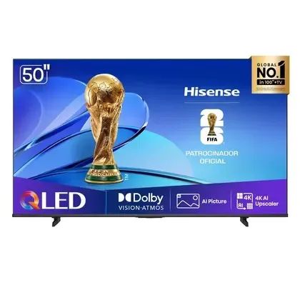 Smart TV Hisense 50 polegadas QLED 4K 50Q6QV com Dolby Vision Dolby Atmos HDR10 WiFi - Foto 3