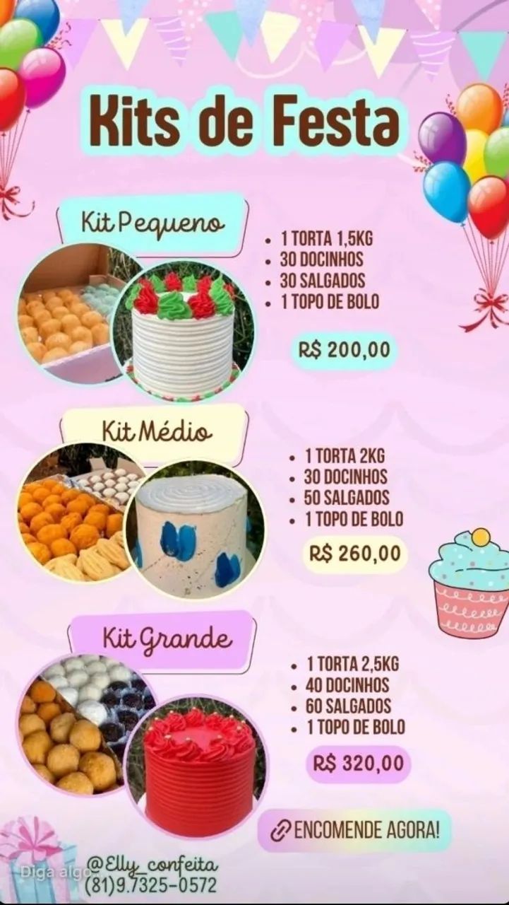 Kit festa 200 reais 