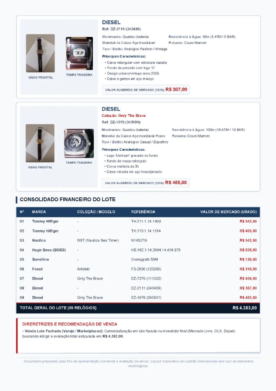 09 Relógios de Grife Originais - lote Exclusivo. - Foto 3