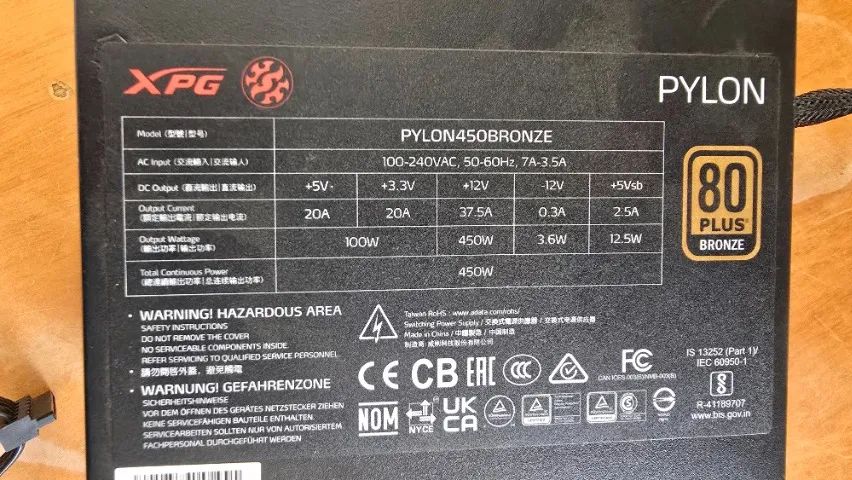 Fonte XPG Pylon 450W 80 Plus Bronze com Caixa - Foto 3