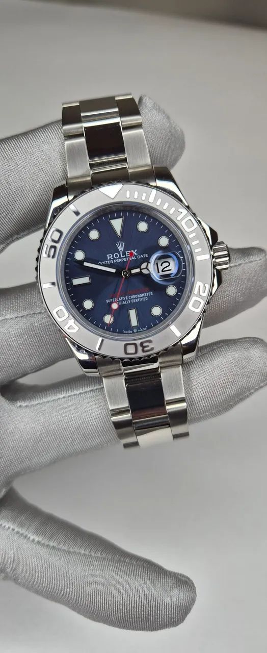 Relógio rolex yacht Master azul  - Foto 2