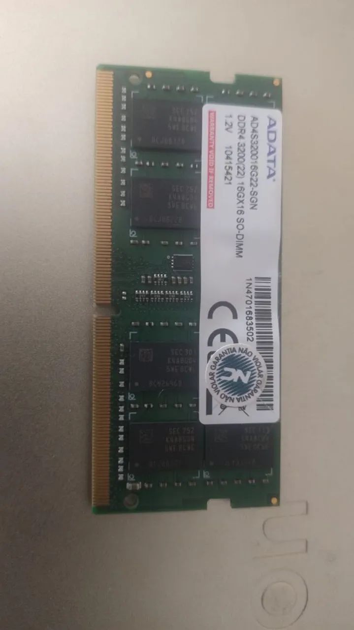 Memória ram ddr4