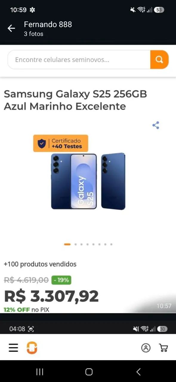 S 25 lindo.  256 gb memória  - Foto 3