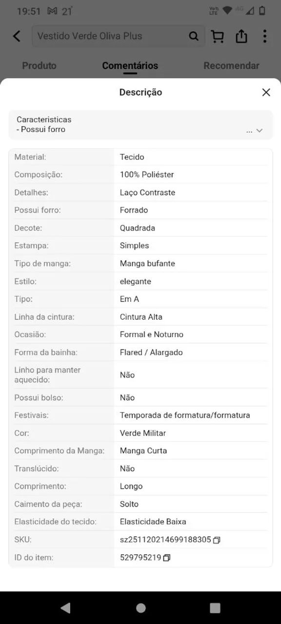 Vestido nunca usado (moda evangélica) número G3 - Foto 3
