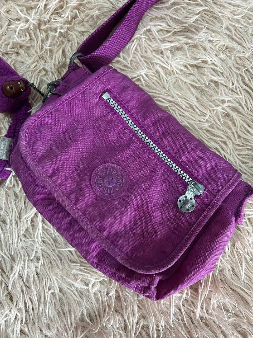 Bolsa Kipling Original Roxa - Foto 4