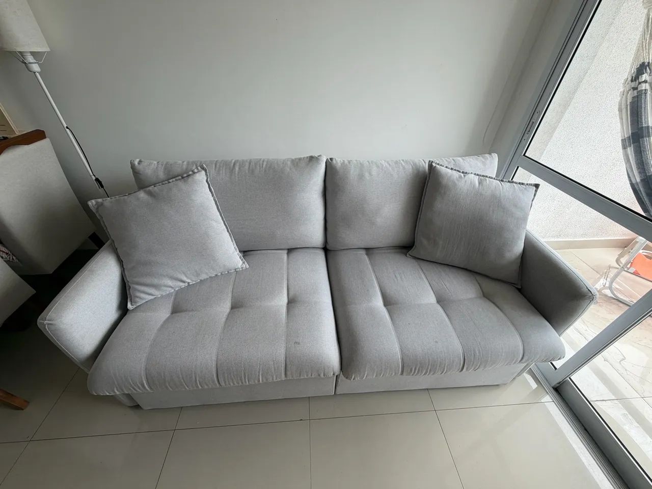 Sofá Retrátil e Reclinável (Cinza) - Foto 2
