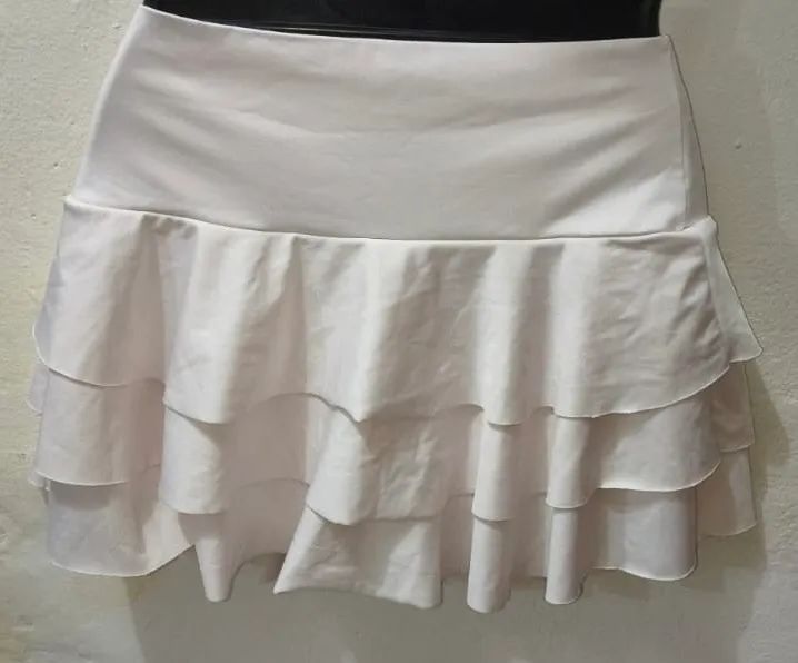short saia com babados rosa claro  - Foto 2