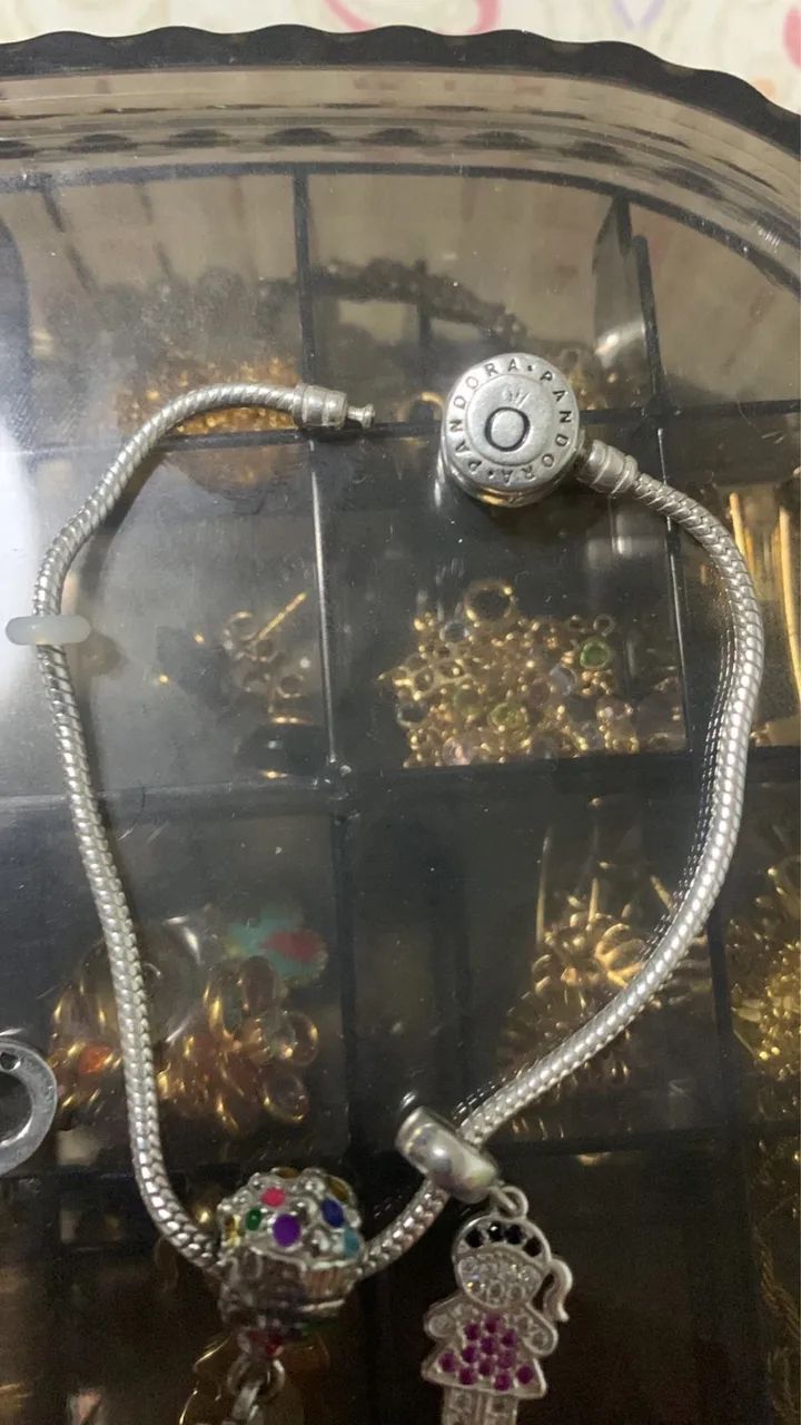 Pulseira de prata estilo Pandora - Foto 3