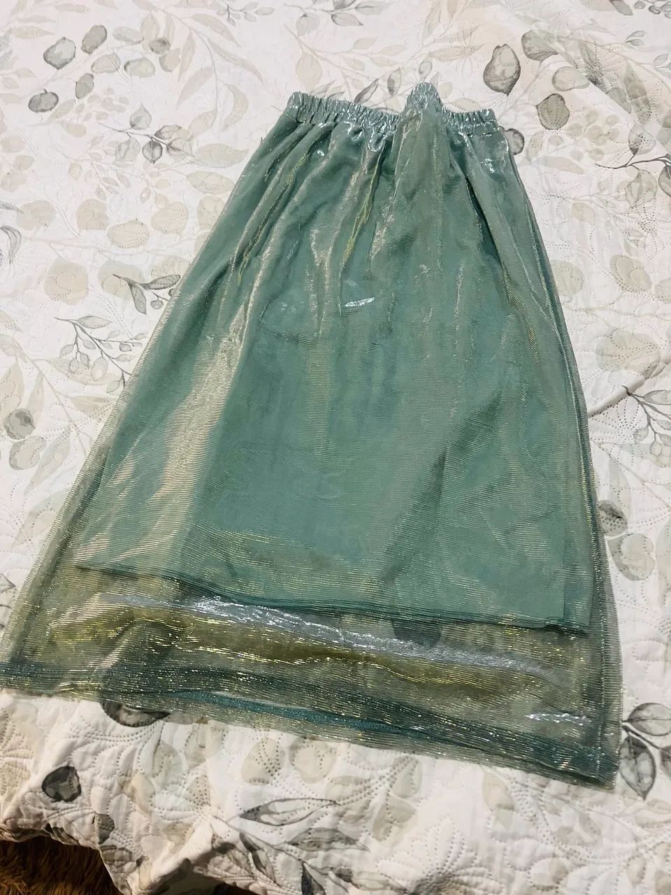 Saia tule brilho verde água  - Foto 3